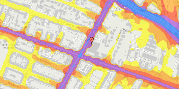 Trafikstøjkort på Falkoner Alle 90, 5. 2, 2000 Frederiksberg