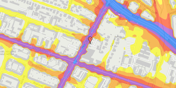 Trafikstøjkort på Falkoner Alle 96, st. th, 2000 Frederiksberg