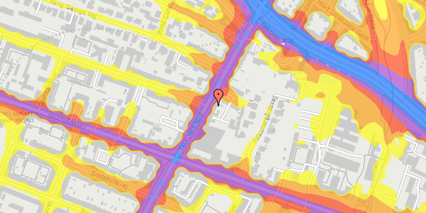 Trafikstøjkort på Falkoner Alle 98, st. th, 2000 Frederiksberg