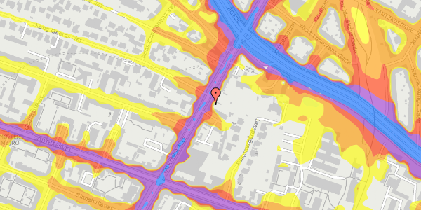 Trafikstøjkort på Falkoner Alle 102, st. th, 2000 Frederiksberg