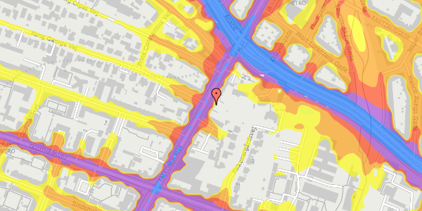 Trafikstøjkort på Falkoner Alle 104, st. th, 2000 Frederiksberg