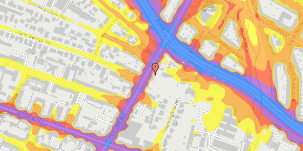 Trafikstøjkort på Falkoner Alle 108, st. th, 2000 Frederiksberg