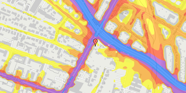 Trafikstøjkort på Falkoner Alle 112, st. th, 2000 Frederiksberg