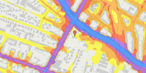 Trafikstøjkort på Falkoner Alle 114A, 1. , 2000 Frederiksberg