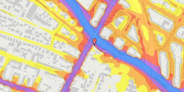 Trafikstøjkort på Falkoner Alle 120, st. 4, 2000 Frederiksberg