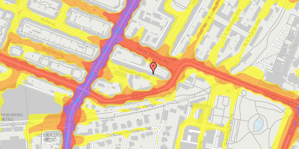 Trafikstøjkort på Falkonervænget 25, 5. th, 1952 Frederiksberg C