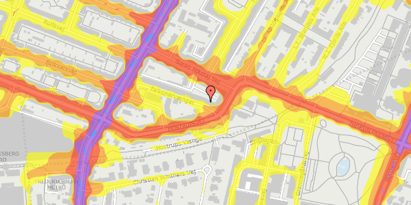 Trafikstøjkort på Falkonervænget 29, 5. th, 1952 Frederiksberg C