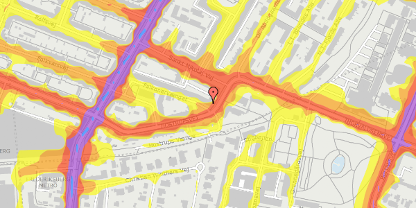 Trafikstøjkort på Falkonervænget 33, 2. tv, 1952 Frederiksberg C