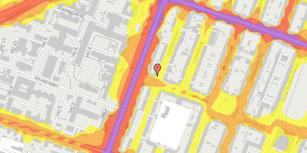 Trafikstøjkort på Falstersvej 10, st. th, 2000 Frederiksberg