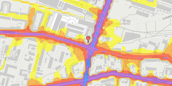 Trafikstøjkort på Finsensvej 2, kl. 1, 2000 Frederiksberg