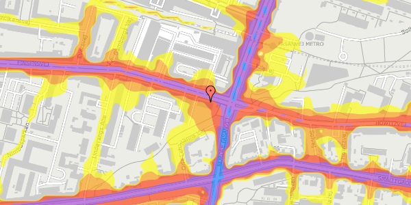 Trafikstøjkort på Finsensvej 3, 1. mf, 2000 Frederiksberg