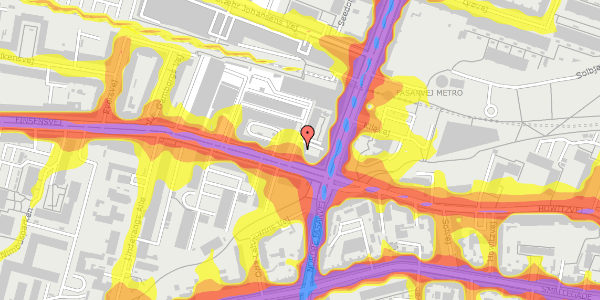 Trafikstøjkort på Finsensvej 4, st. tv, 2000 Frederiksberg