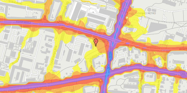 Trafikstøjkort på Finsensvej 5A, st. th, 2000 Frederiksberg