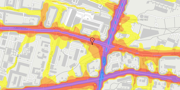 Trafikstøjkort på Finsensvej 5C, 1. mf, 2000 Frederiksberg