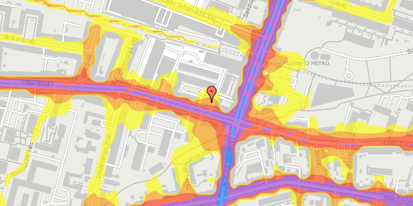 Trafikstøjkort på Finsensvej 6A, st. mf, 2000 Frederiksberg