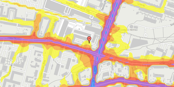 Trafikstøjkort på Finsensvej 6B, st. th, 2000 Frederiksberg