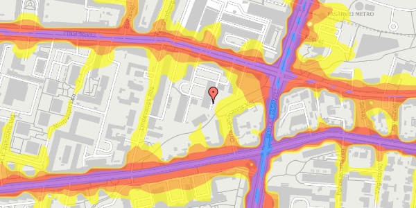 Trafikstøjkort på Finsensvej 7A, 1. th, 2000 Frederiksberg