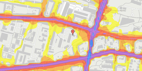 Trafikstøjkort på Finsensvej 7C, 1. th, 2000 Frederiksberg