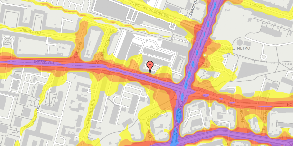 Trafikstøjkort på Finsensvej 8, kl. , 2000 Frederiksberg