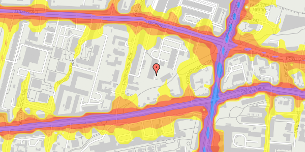 Trafikstøjkort på Finsensvej 11A, st. tv, 2000 Frederiksberg