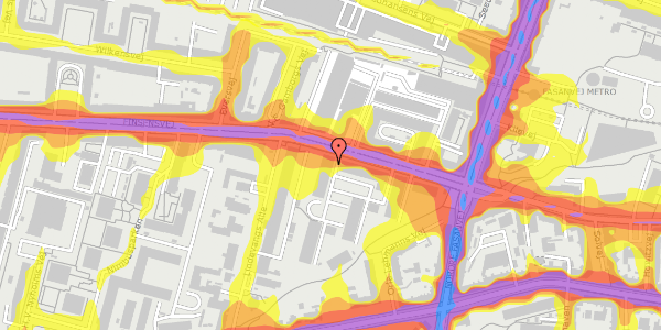 Trafikstøjkort på Finsensvej 13C, 5. mf, 2000 Frederiksberg