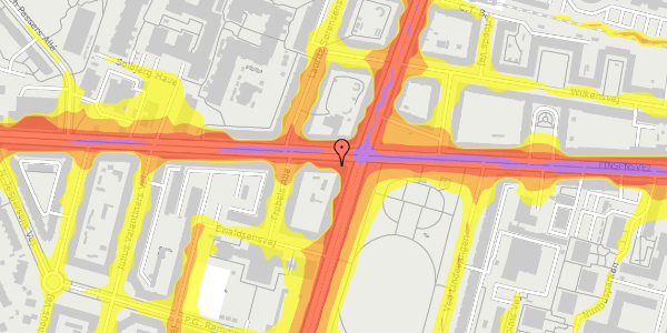 Trafikstøjkort på Finsensvej 41, 4. tv, 2000 Frederiksberg