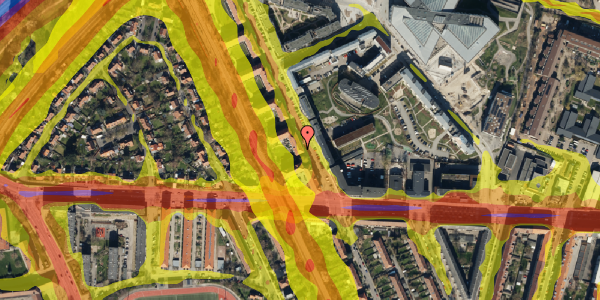 Trafikstøjkort på Flintholm Alle 3, 4. tv, 2000 Frederiksberg