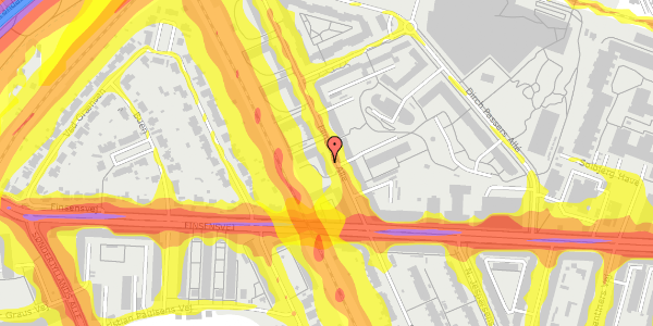 Trafikstøjkort på Flintholm Alle 5, 4. , 2000 Frederiksberg