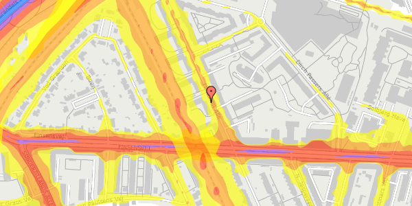 Trafikstøjkort på Flintholm Alle 7, 1. th, 2000 Frederiksberg