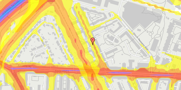 Trafikstøjkort på Flintholm Alle 15, st. th, 2000 Frederiksberg