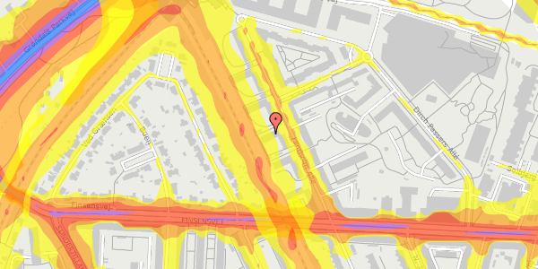 Trafikstøjkort på Flintholm Alle 21, st. th, 2000 Frederiksberg