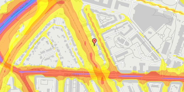 Trafikstøjkort på Flintholm Alle 23, st. th, 2000 Frederiksberg