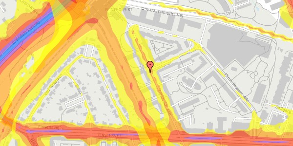 Trafikstøjkort på Flintholm Alle 27, st. tv, 2000 Frederiksberg