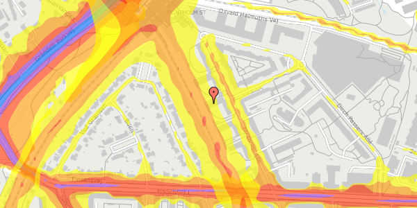 Trafikstøjkort på Flintholm Alle 33, 3. tv, 2000 Frederiksberg