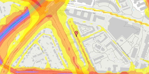 Trafikstøjkort på Flintholm Alle 35, st. th, 2000 Frederiksberg