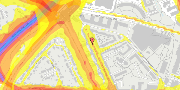 Trafikstøjkort på Flintholm Alle 37, 1. tv, 2000 Frederiksberg