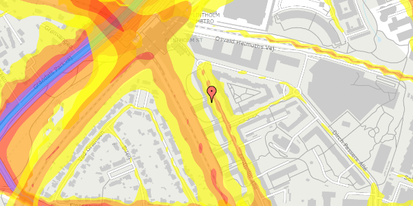 Trafikstøjkort på Flintholm Alle 39, st. th, 2000 Frederiksberg