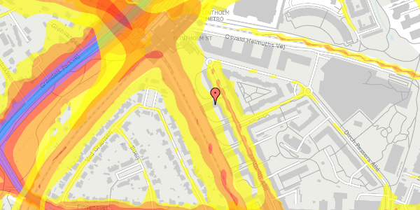 Trafikstøjkort på Flintholm Alle 41, st. th, 2000 Frederiksberg