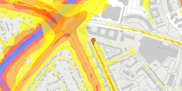 Trafikstøjkort på Flintholm Alle 49, st. th, 2000 Frederiksberg