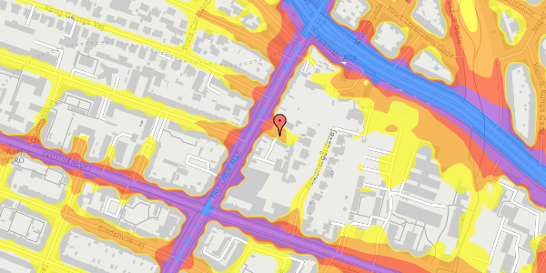 Trafikstøjkort på Franckesvej 4, st. , 2000 Frederiksberg