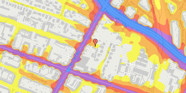 Trafikstøjkort på Franckesvej 6, 4. , 2000 Frederiksberg