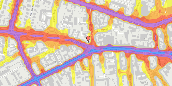 Trafikstøjkort på Frederiksberg Alle 4, kl. tv, 1820 Frederiksberg C