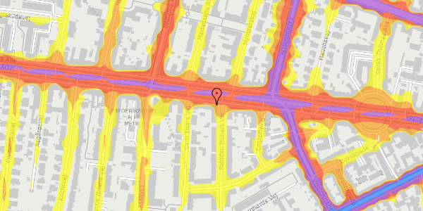 Trafikstøjkort på Frederiksberg Alle 35, st. 1, 1820 Frederiksberg C