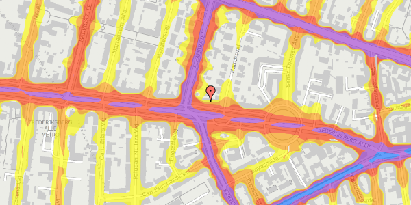 Trafikstøjkort på Frederiksberg Alle 38, st. , 1820 Frederiksberg C