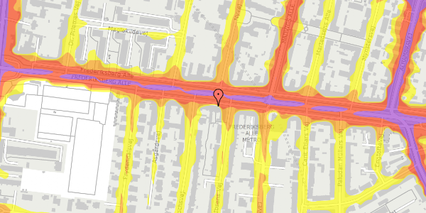 Trafikstøjkort på Frederiksberg Alle 49, st. , 1820 Frederiksberg C