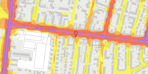 Trafikstøjkort på Frederiksberg Alle 53, st. , 1820 Frederiksberg C