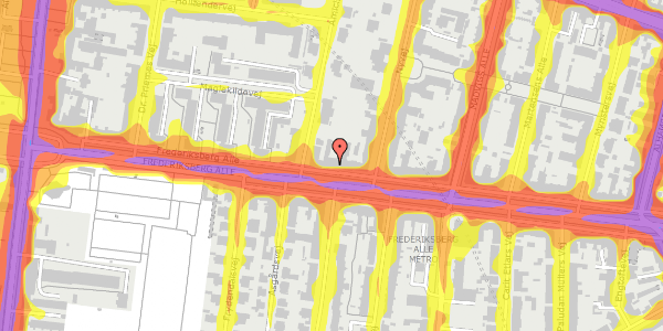 Trafikstøjkort på Frederiksberg Alle 68A, st. 2, 1820 Frederiksberg C