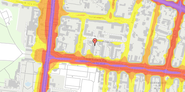 Trafikstøjkort på Frederiksberg Alle 94, st. th, 1820 Frederiksberg C