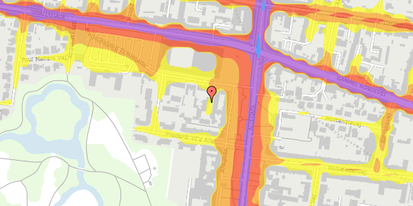 Trafikstøjkort på Frederiksberg Bredegade 1E, 2. tv, 2000 Frederiksberg