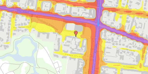 Trafikstøjkort på Frederiksberg Bredegade 5, 1. th, 2000 Frederiksberg